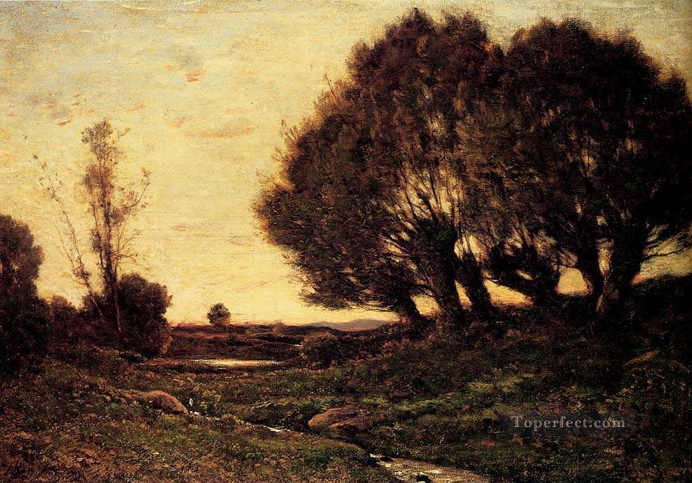 A Wooded Landscape With A Stream Barbizon Henri Joseph Harpignies Oil Paintings